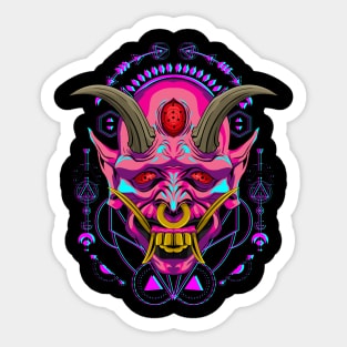 oni mask samurai Sticker